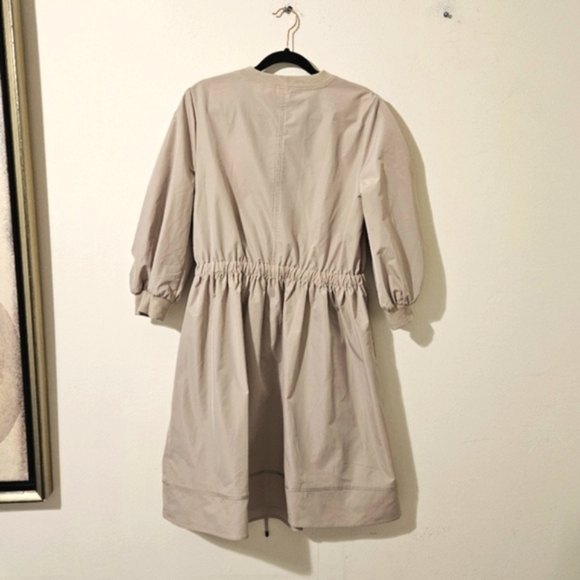 LDT Anna Khaki Drawstring Puff Sleeve Dress - Picture 2 of 9